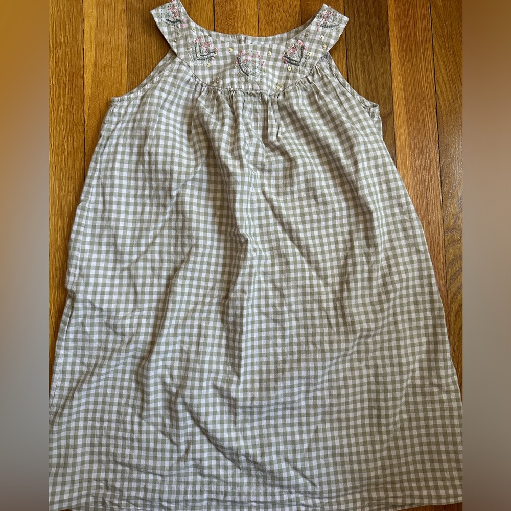 Bonpoint Checkered Sleeveless Dress (size 10)